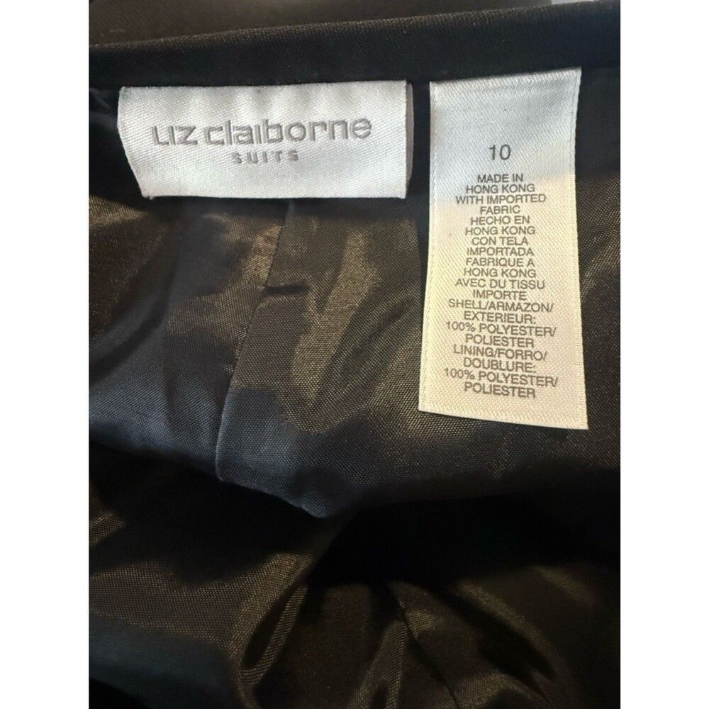 NWT Liz Claiborne Pantsuit Size 10 Black & White 2-Piece Set Blazer & Pants - Picture 10 of 16